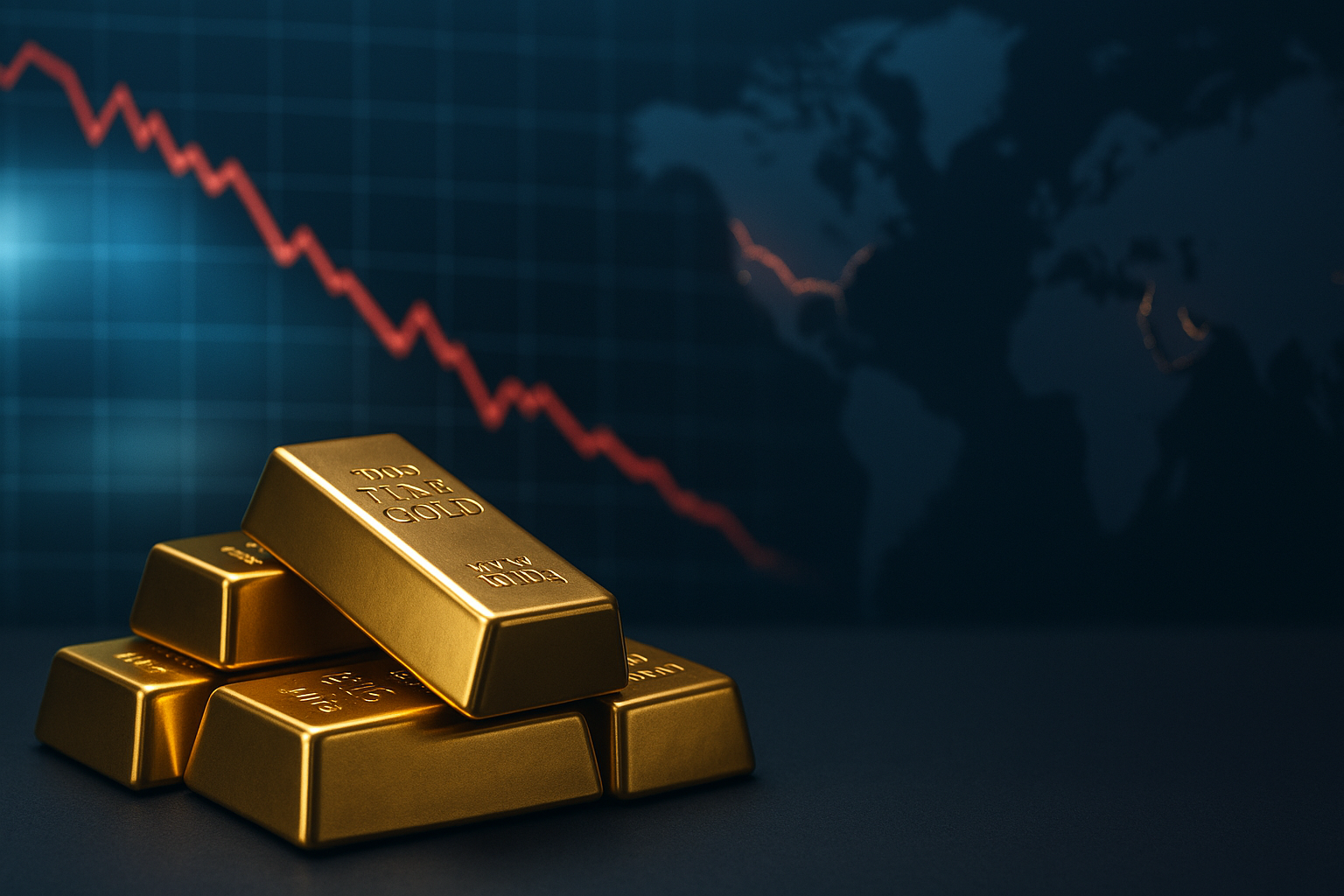 Ouro fecha em baixa sob influência de inflação e geopolítica
