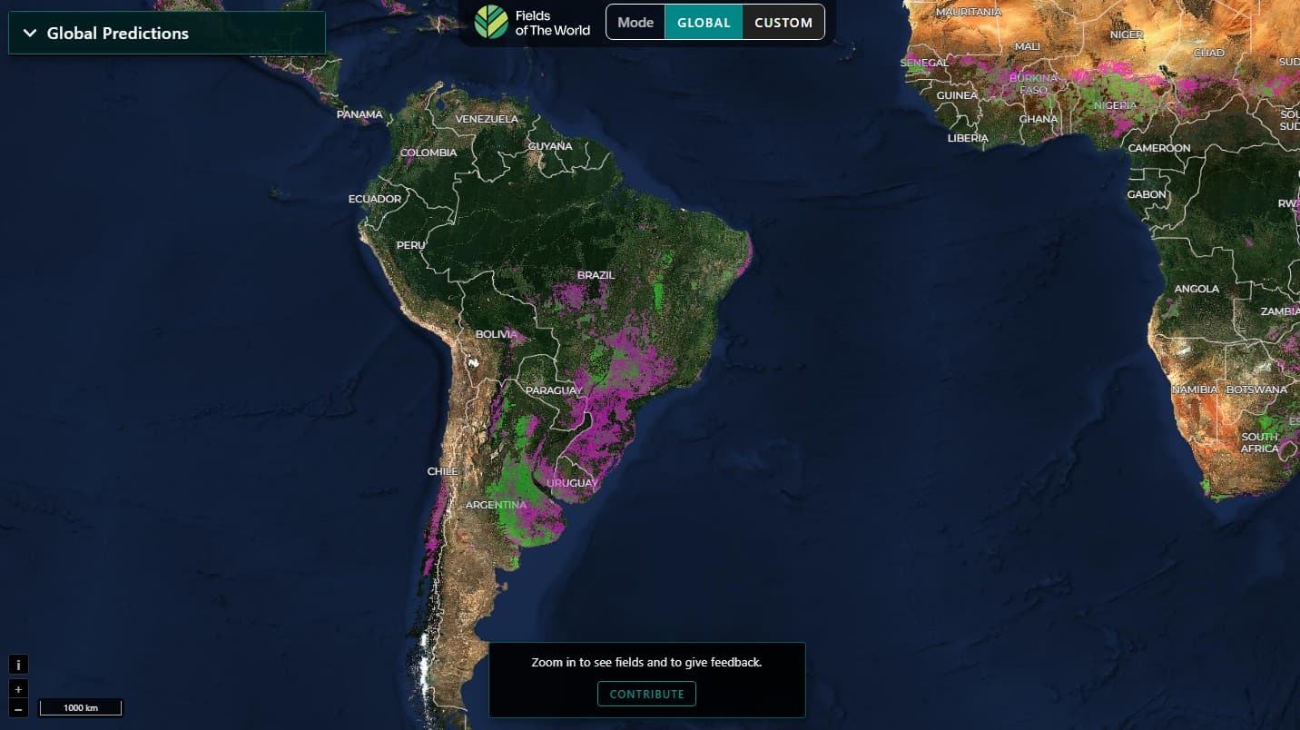 Mapa agrícola global usa IA para identificar campos ao redor do mundo