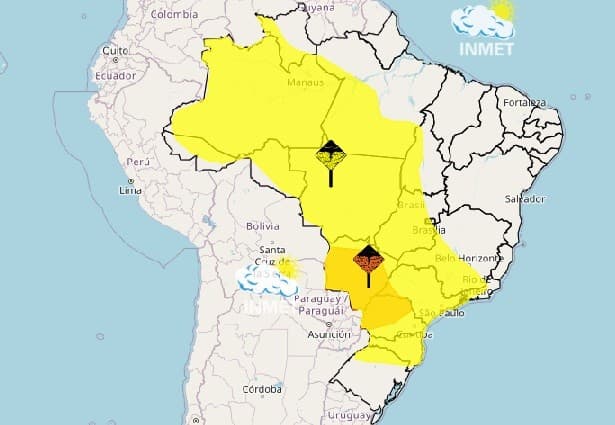 Chuvas intensas e ventos fortes atingem diversas regiões do Brasil