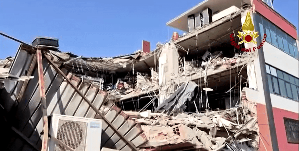 Desabamento em Messina deixa uma vítima e cinco desaparecidos