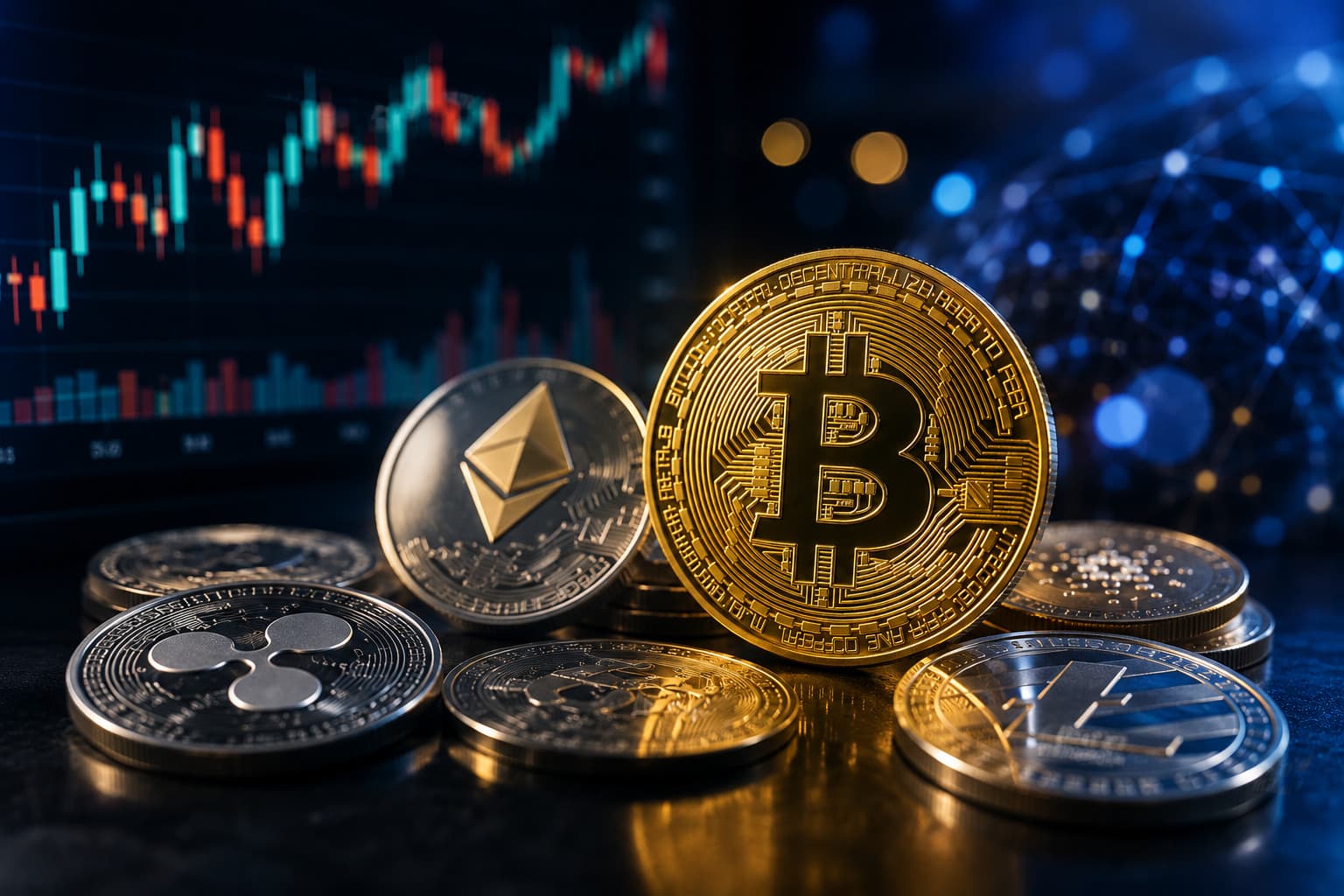 Bitcoin avança enquanto mercado digere fluxos de ETFs e grandes movimentações on‑chain