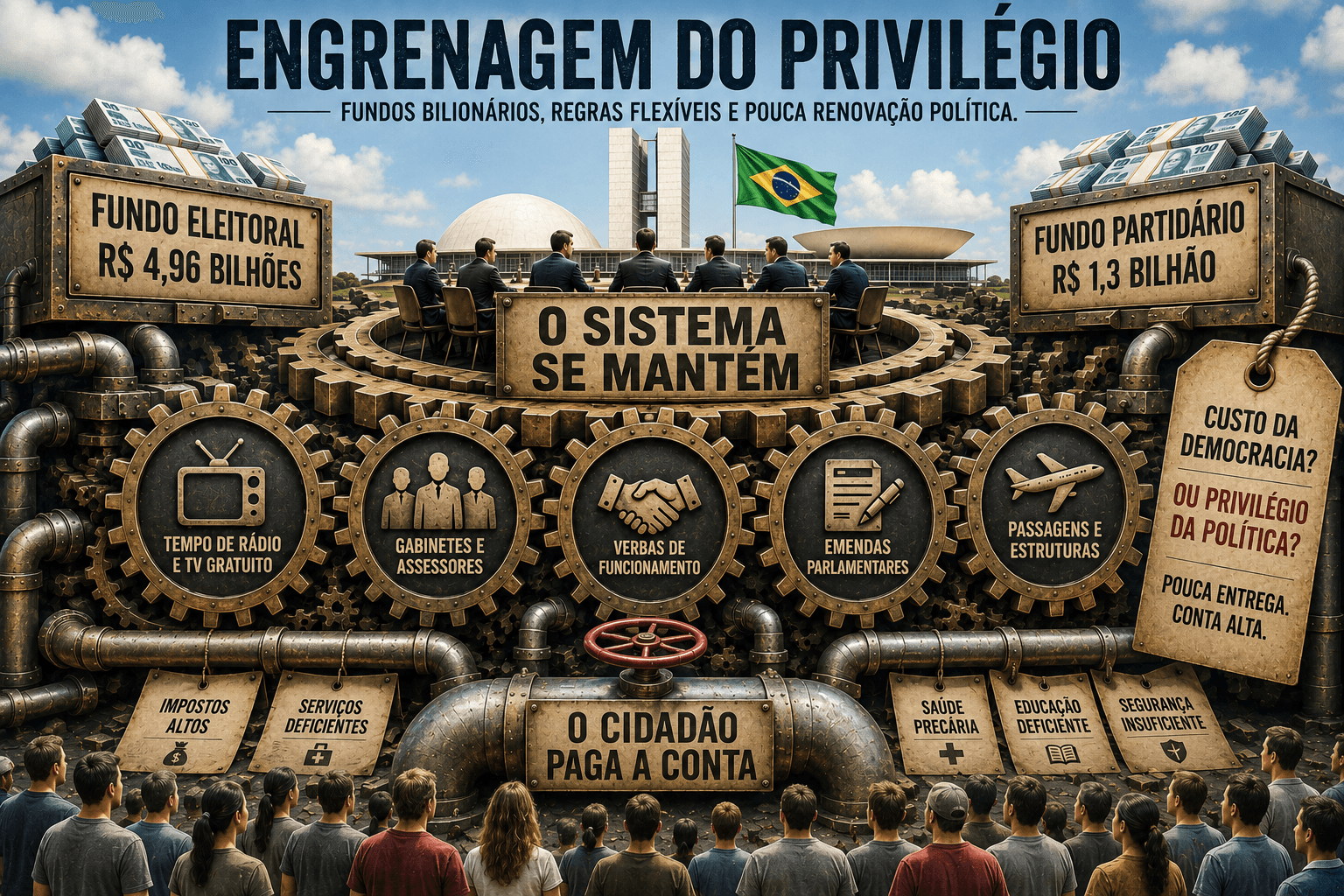 Sistema eleitoral no Brasil favorece partidos consolidados