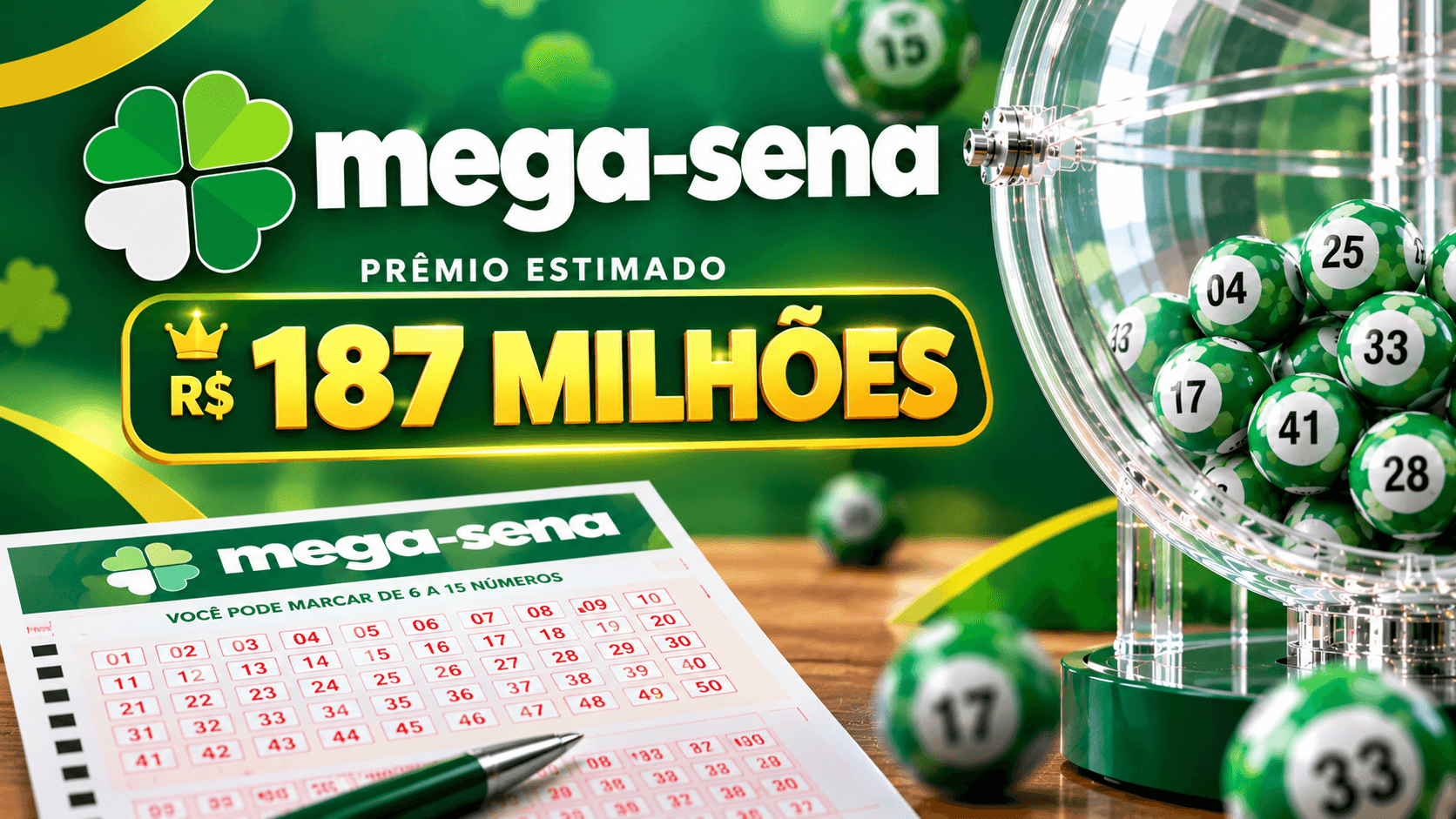 Mega-Sena hoje: resultado do concurso 3072 e ganhador do prêmio de R$ 185 milhões
